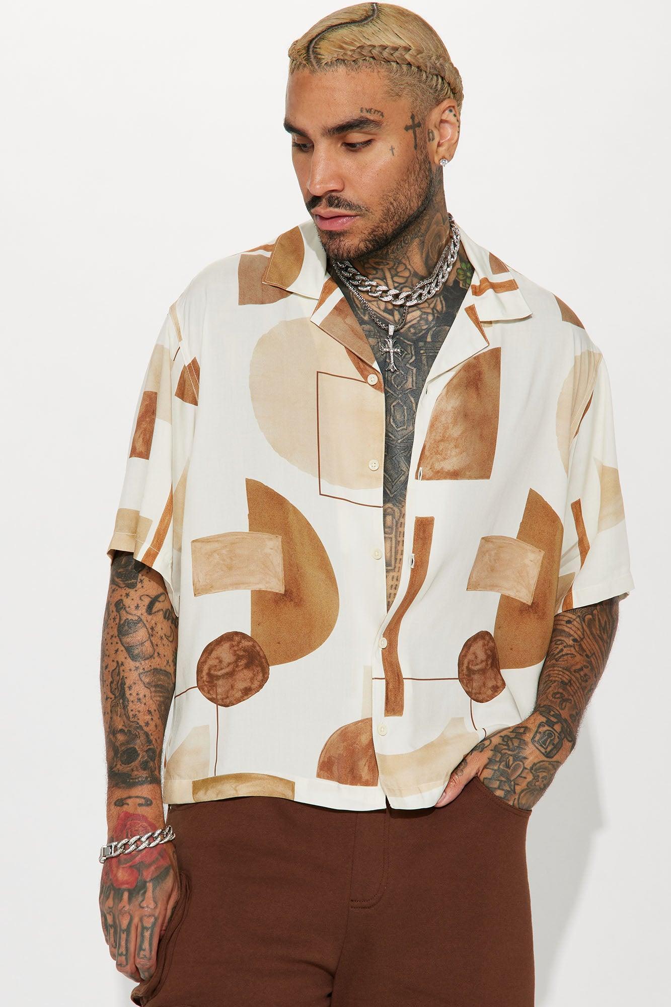 Ground Breaker Button Up Shirt - Cream/combo Product Image