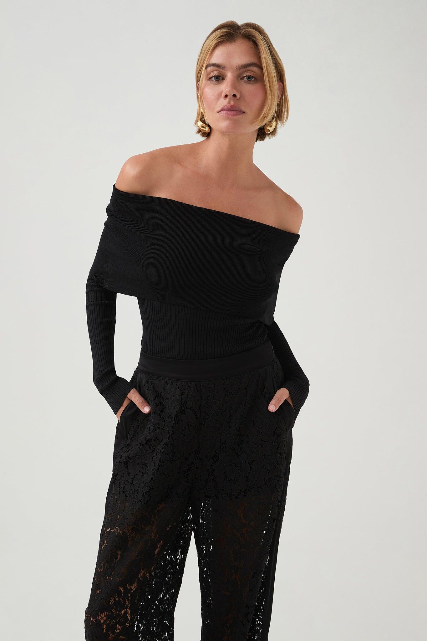 Fine Wool Cashmere Sweater | Dark Navy Product Image