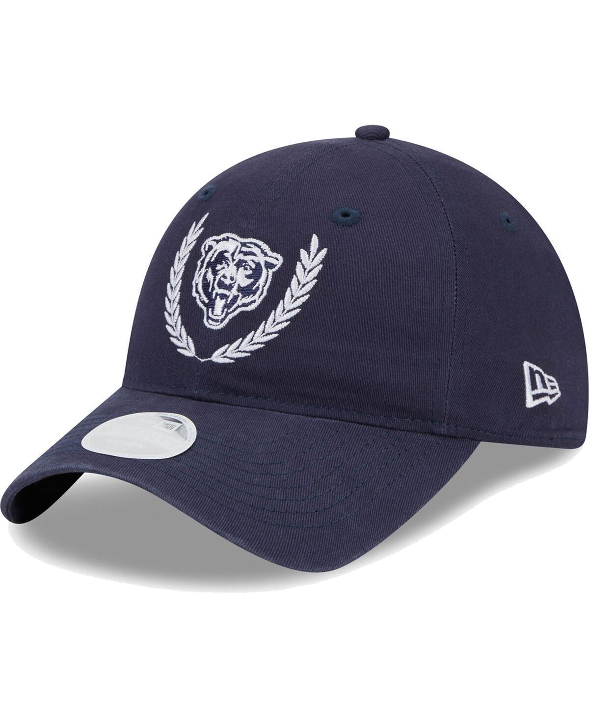 Womens New Era Chicago Bears Leaves 9TWENTY Adjustable Hat, Blue Product Image