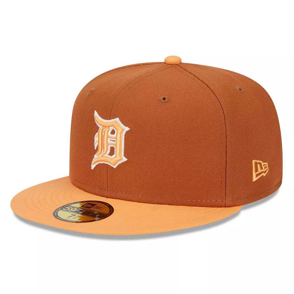 Men's New Era Brown/Orange Detroit Tigers Spring Color Basic Two-Tone 59FIFTY Fitted Hat, Size: 7 Product Image