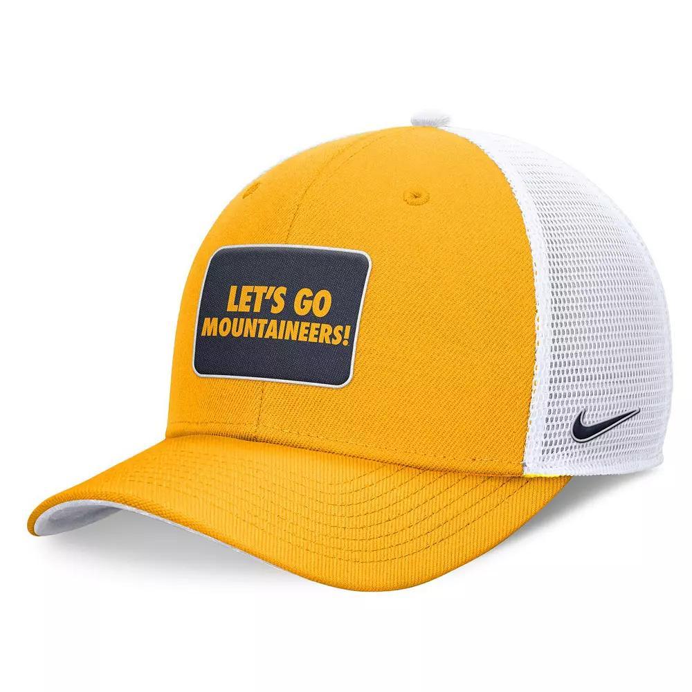 Men's Nike Gold/White West Virginia Mountaineers Local Rise Trucker Adjustable Hat,  Product Image