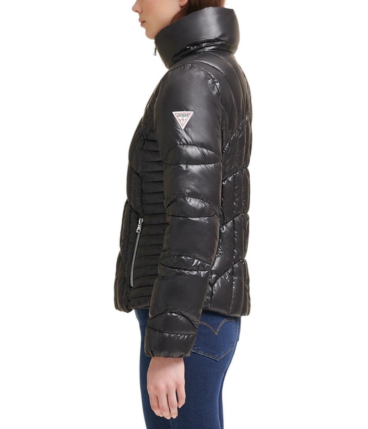 Quilted Puffer Jacket Black Product Image