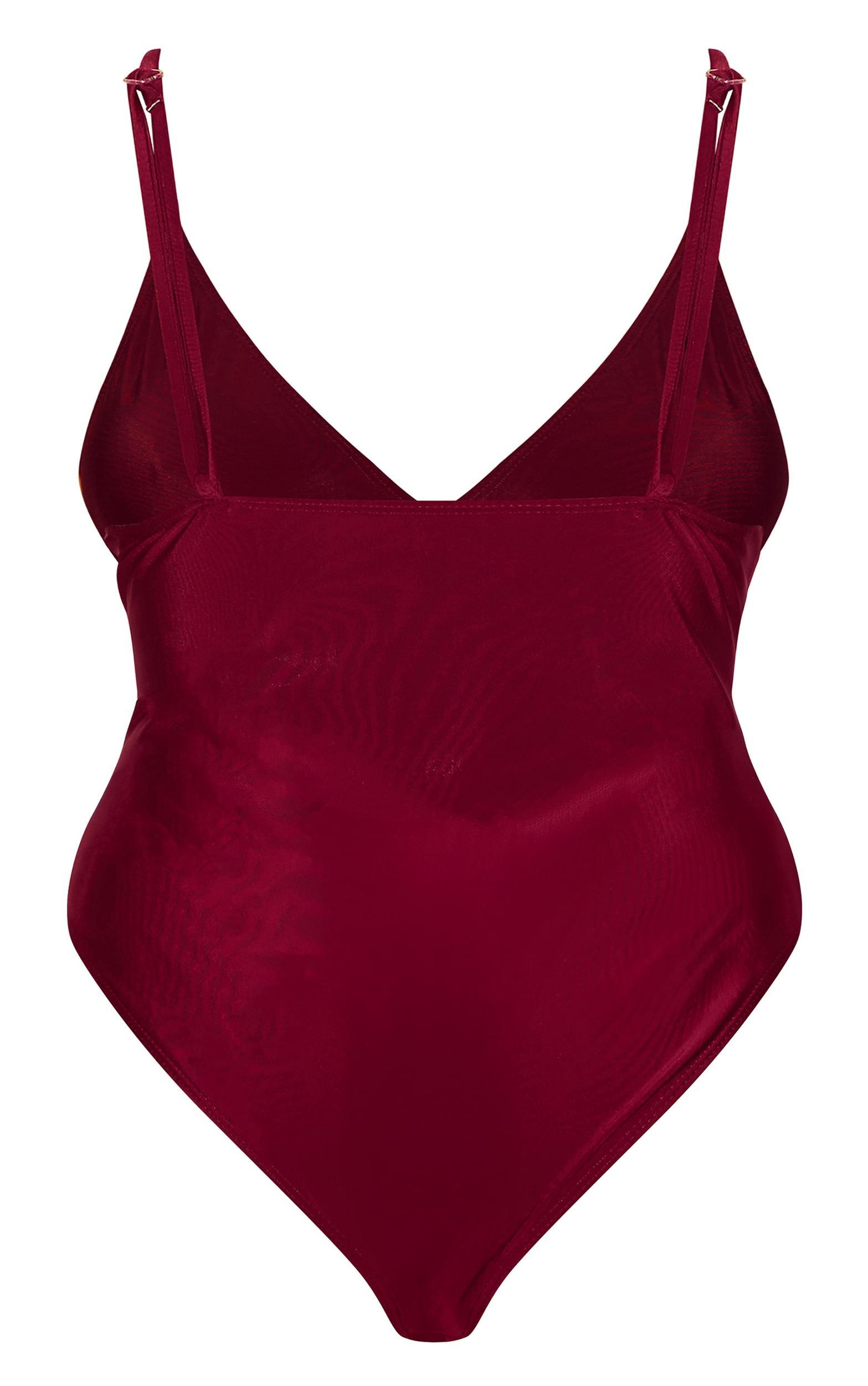 Plus Berry Basic Low Scoop Swimsuit Product Image