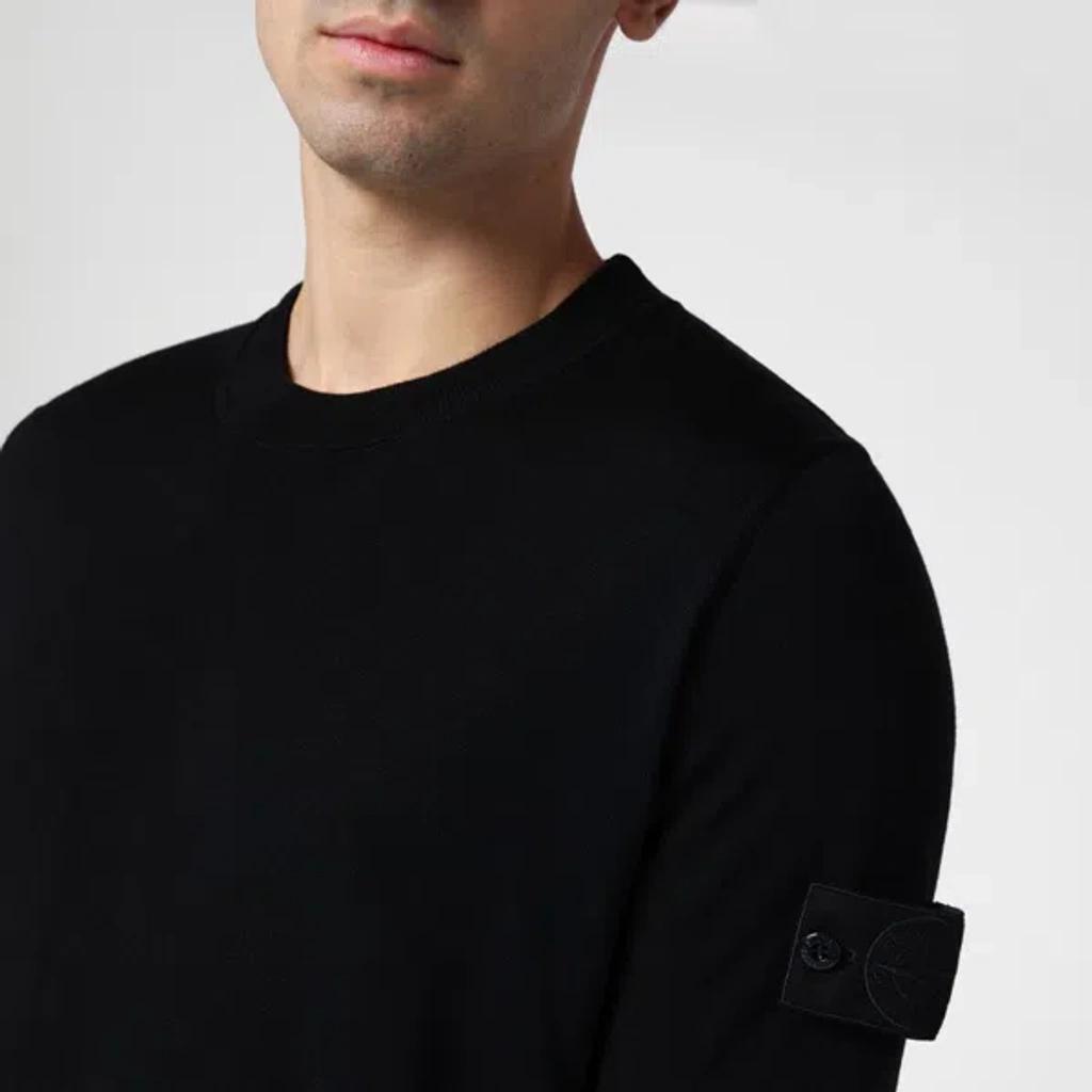 STONE ISLAND Wool Pullover S In A Black Product Image