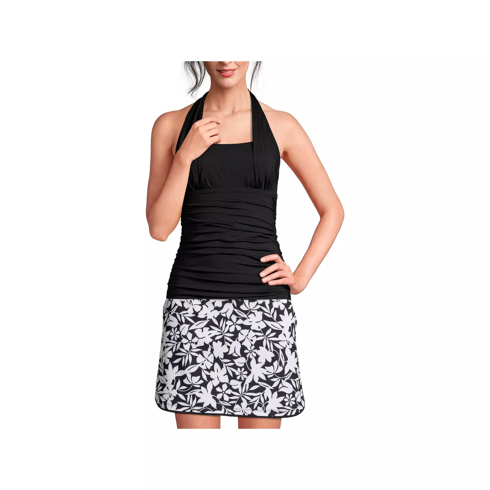 Women's Lands' End DD-Cup Chlorine Resistant Square Neck Halter Tankini Swimsuit Top,  Product Image