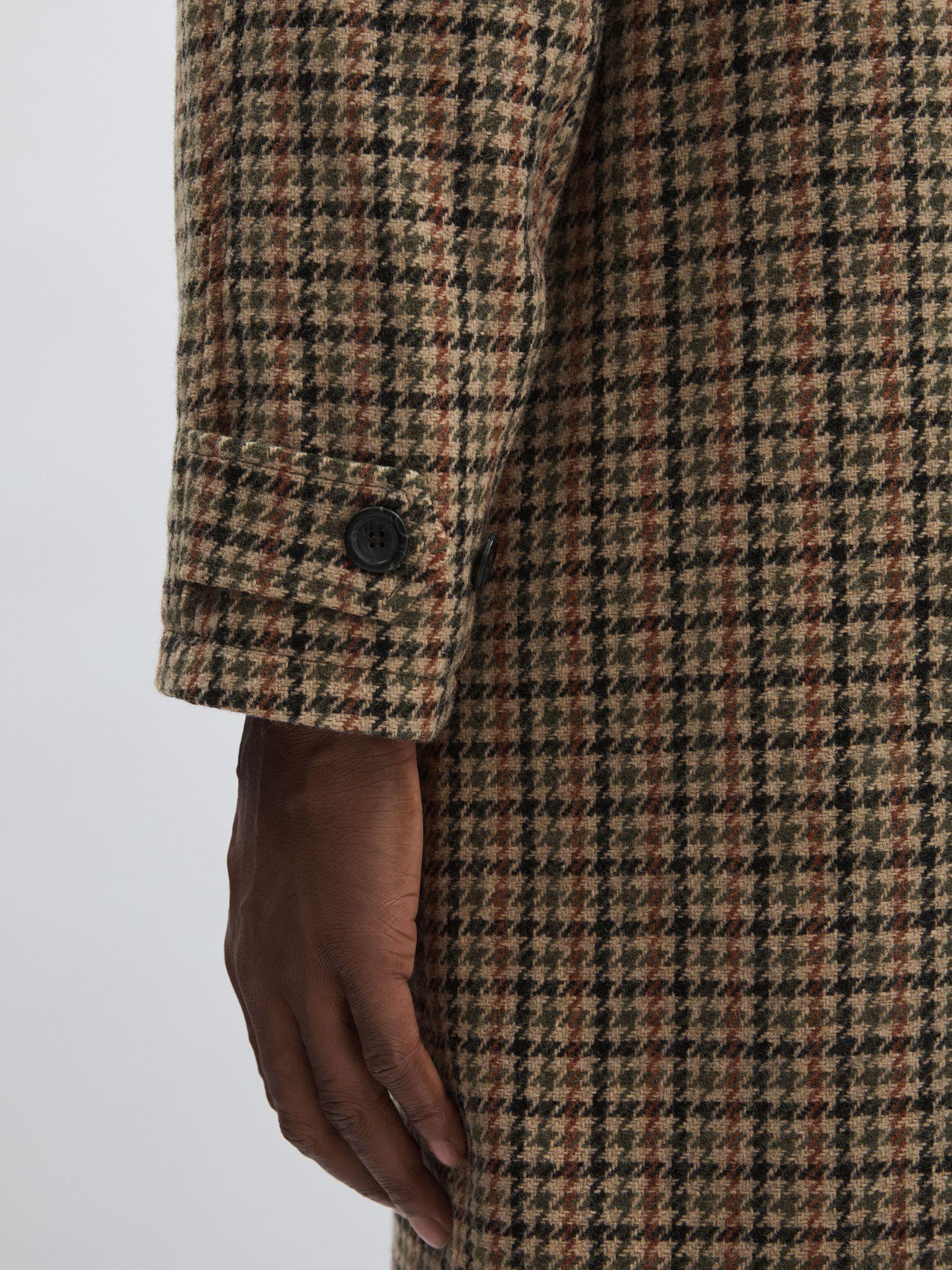 Les Deux Wool-Blend Houndstooth Coat in Brown/Black Product Image
