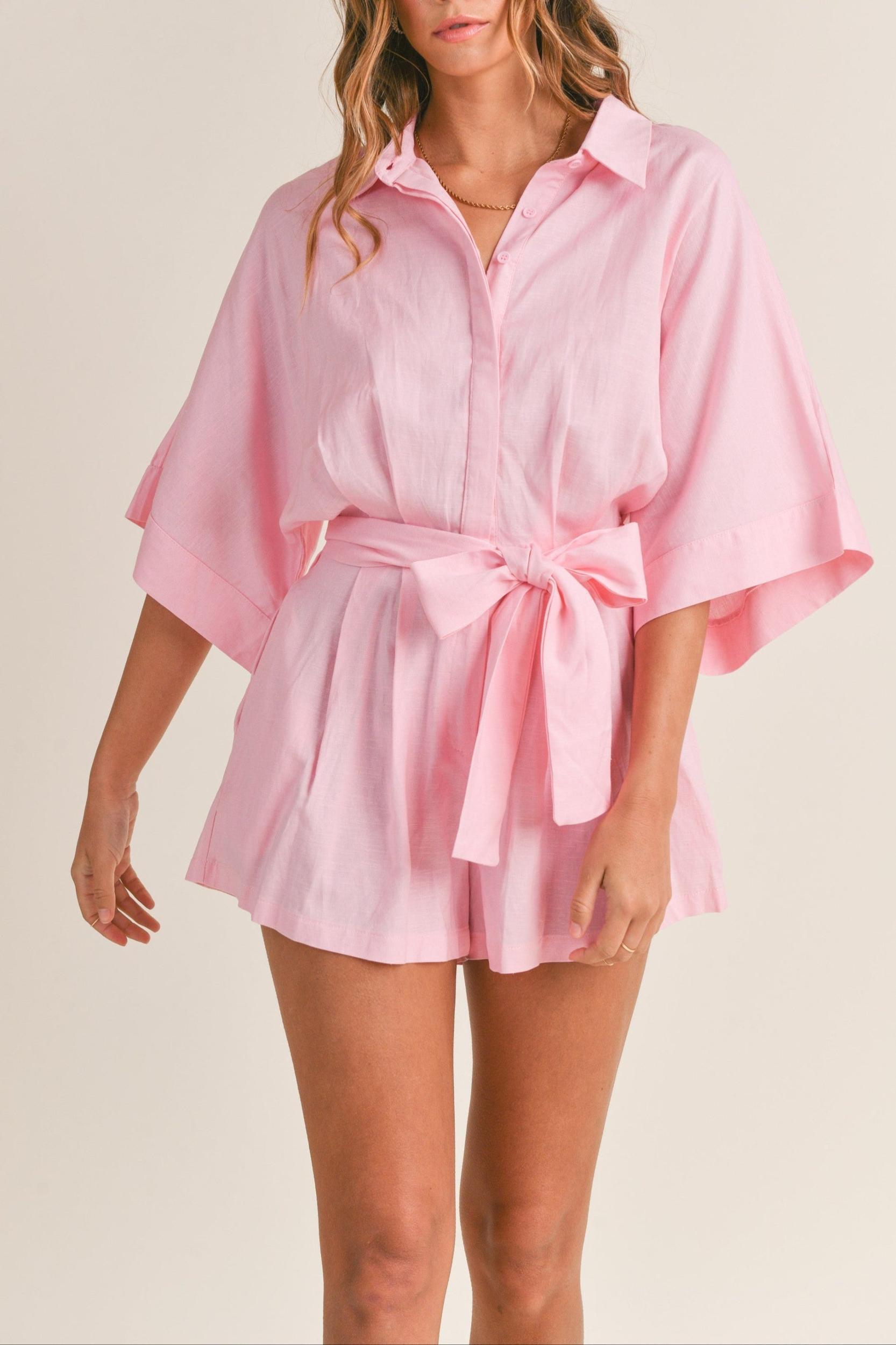 Shirts Button Down Romper Product Image