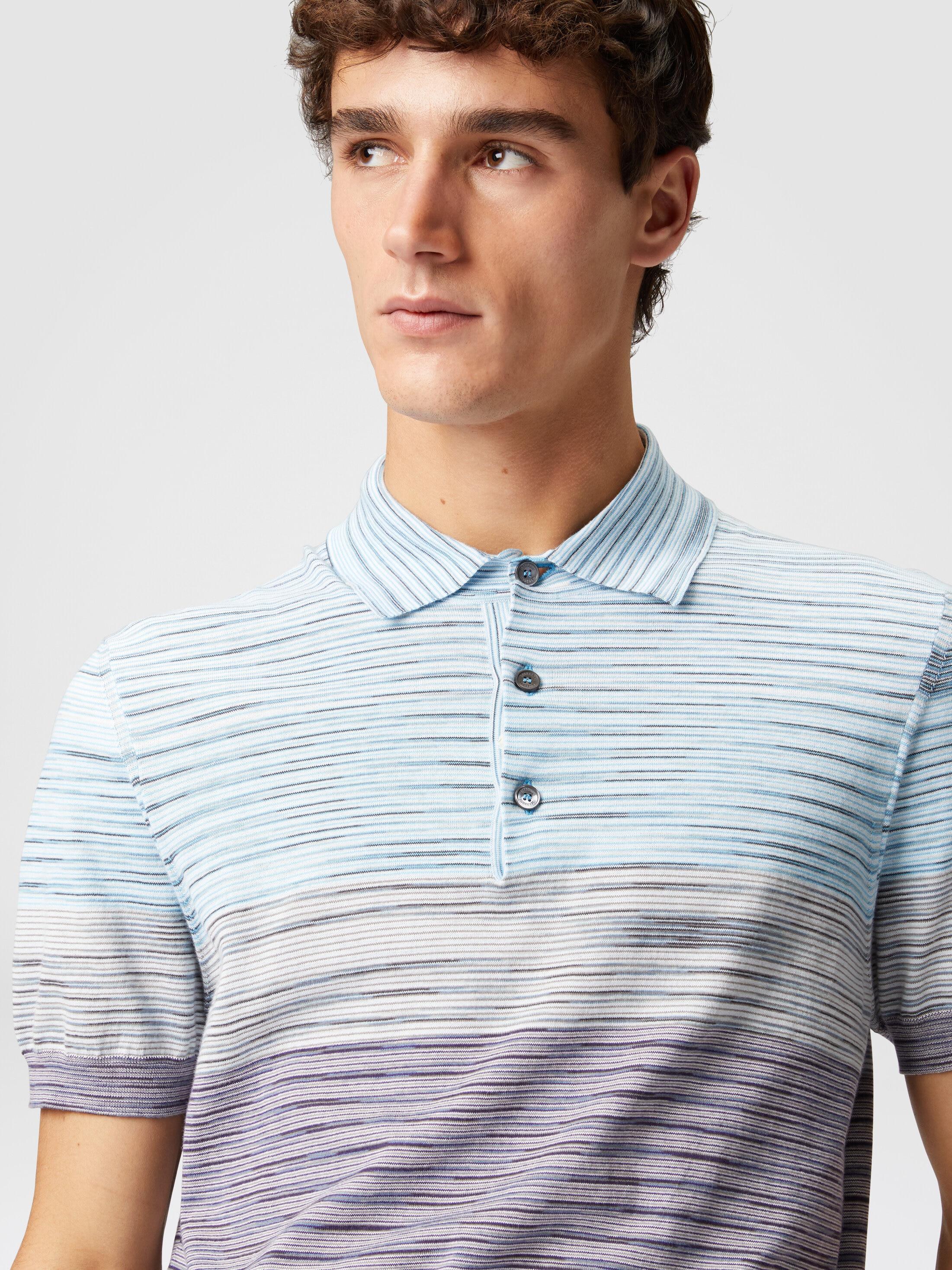 Dégradé slub cotton polo shirt Product Image