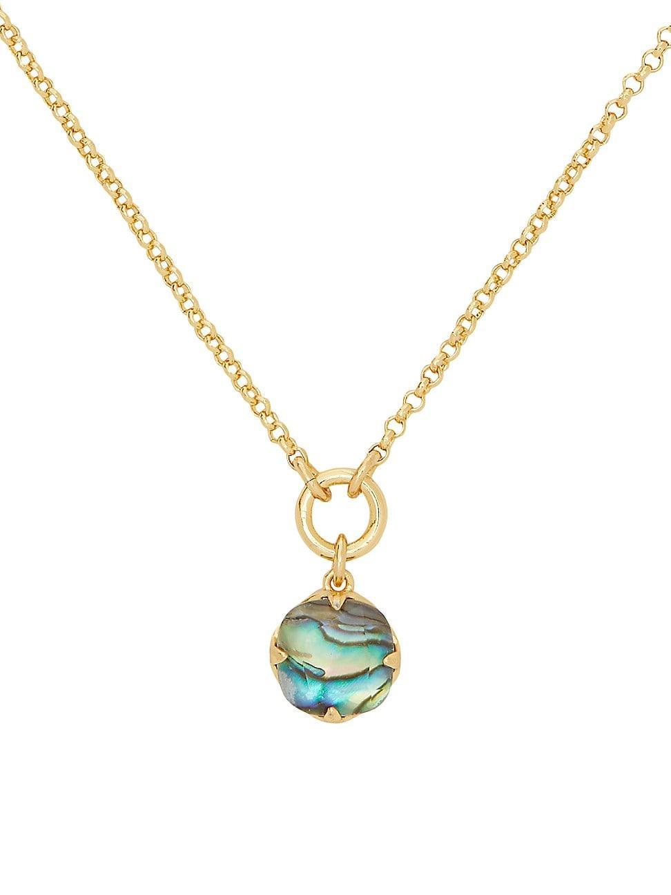 Womens Goldtone & Stone Pendant Necklace Product Image