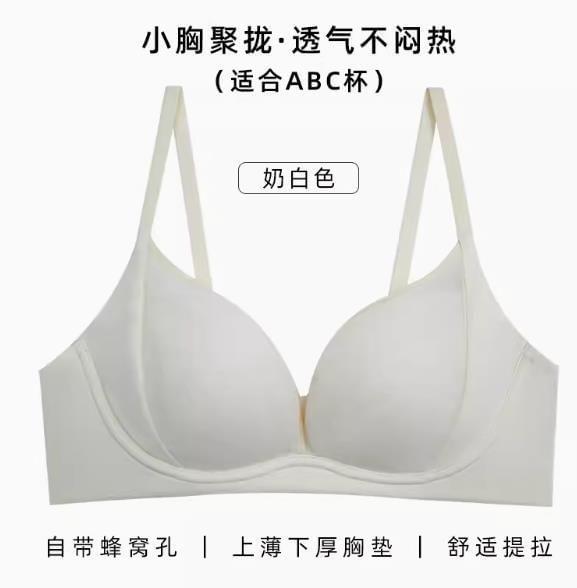 Plain Mesh Panel Wireless Bra Product Image