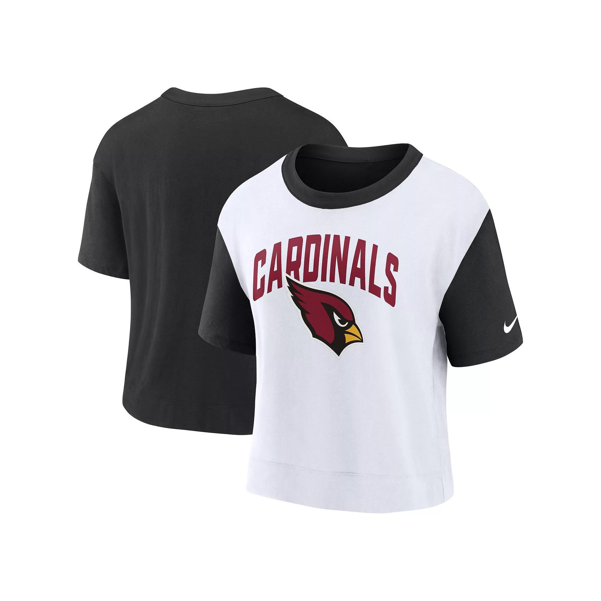 Women's Nike Black/White Arizona Cardinals High Hip Fashion T-Shirt,  Product Image