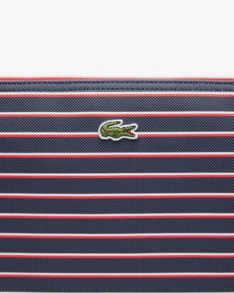 Large L.12.12 Concept Striped Clutch Product Image