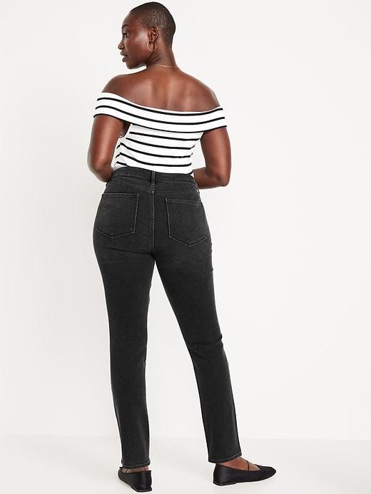 High-Waisted Wow Straight Ankle Jeans Product Image