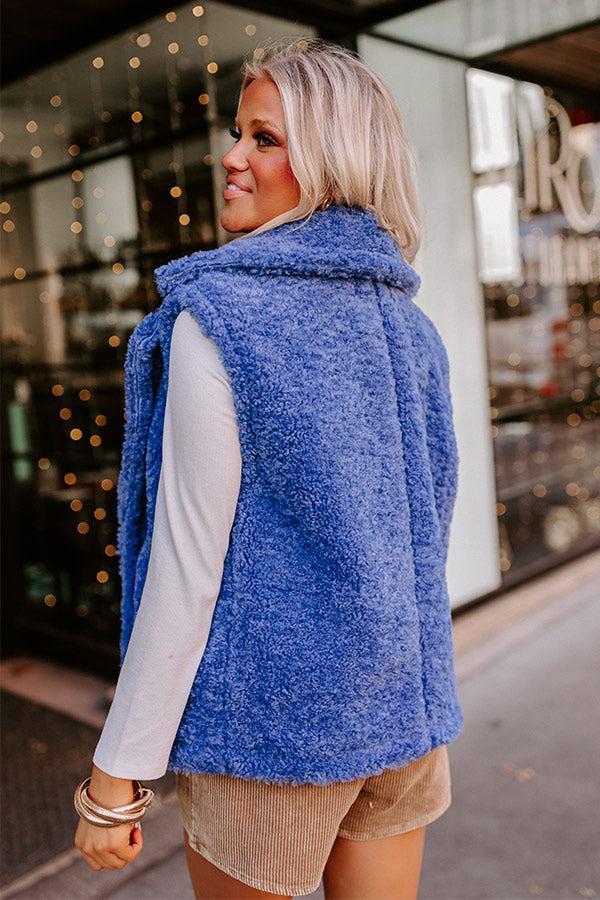 Snuggle Weather Sherpa Vest In Blue Product Image