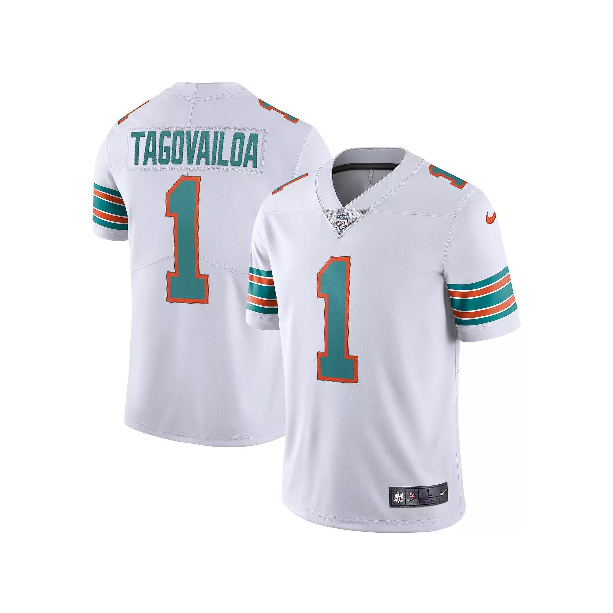 Men's Nike Tua Tagovailoa White Miami Dolphins 2nd Alternate Vapor Limited Jersey,  Product Image