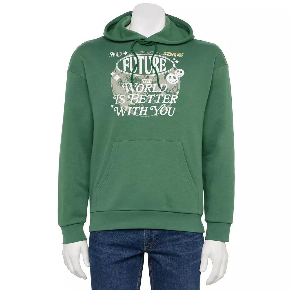 Men's Long Sleeve Better Days Ahead Graphic Hoodie, Size: Small, Posy Green Product Image