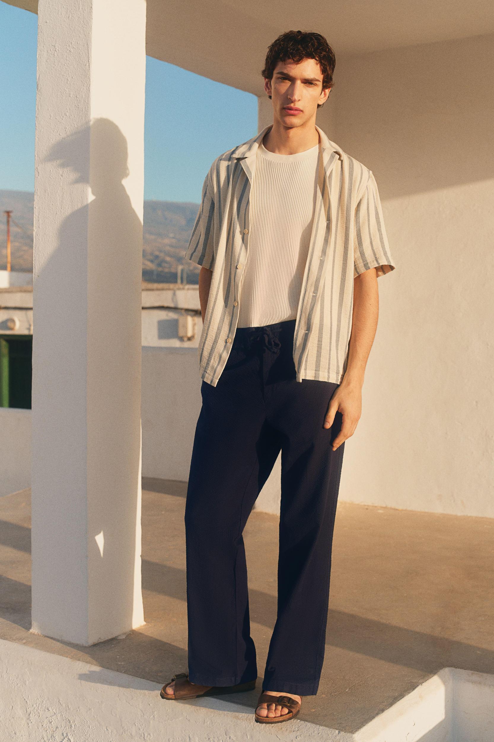 Regular-Fit Lyocell-Blend Pants Product Image