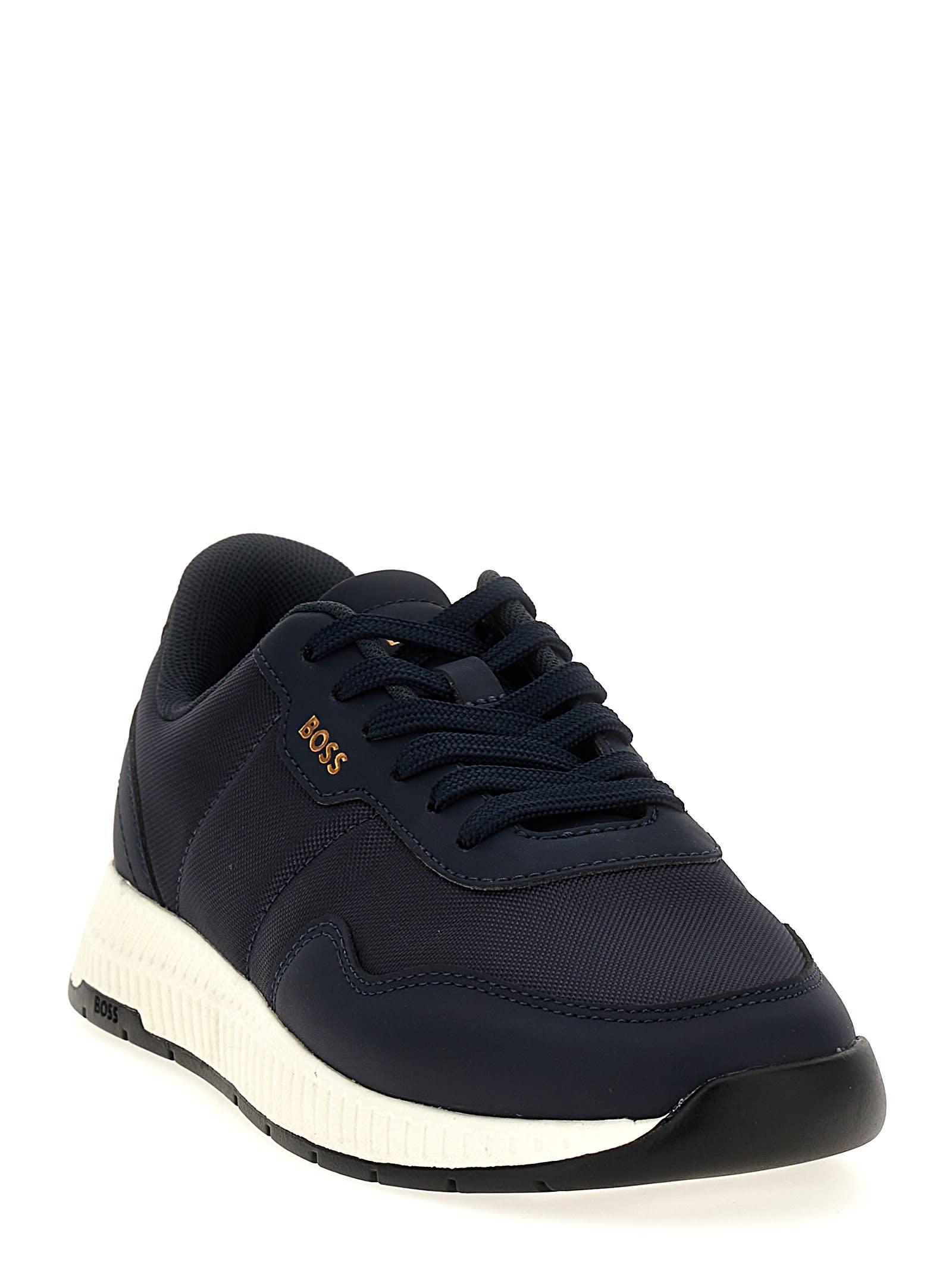 HUGO BOSS Titanium Runn Sneakers In Dark Blue 401 Product Image