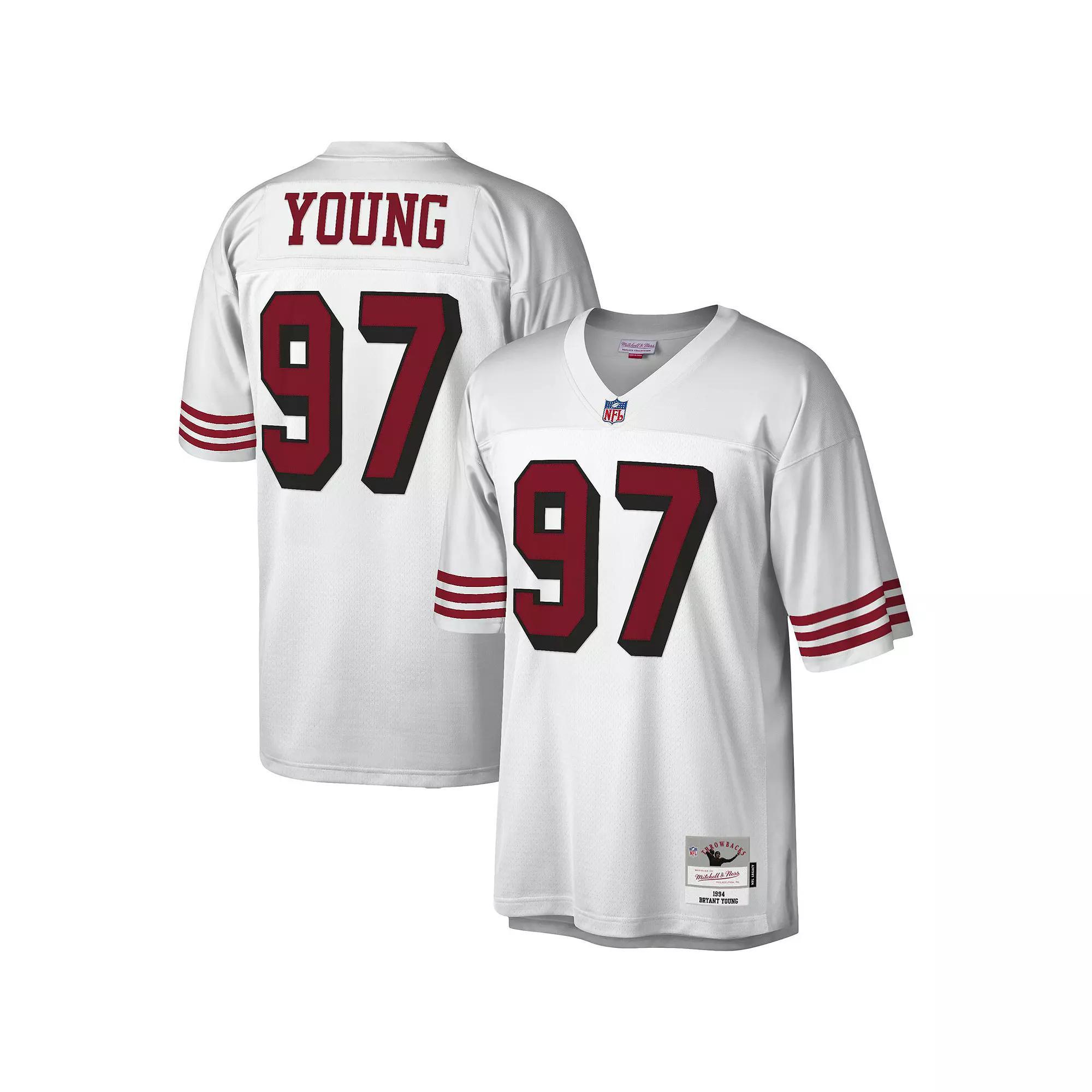 Men's Mitchell & Ness Bryant Young White San Francisco 49ers Legacy Replica Jersey, Size: Small Product Image