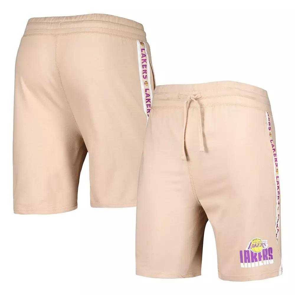 Men's Concepts Sport  Tan Los Angeles Lakers Team Stripe Shorts, Size: Large Product Image