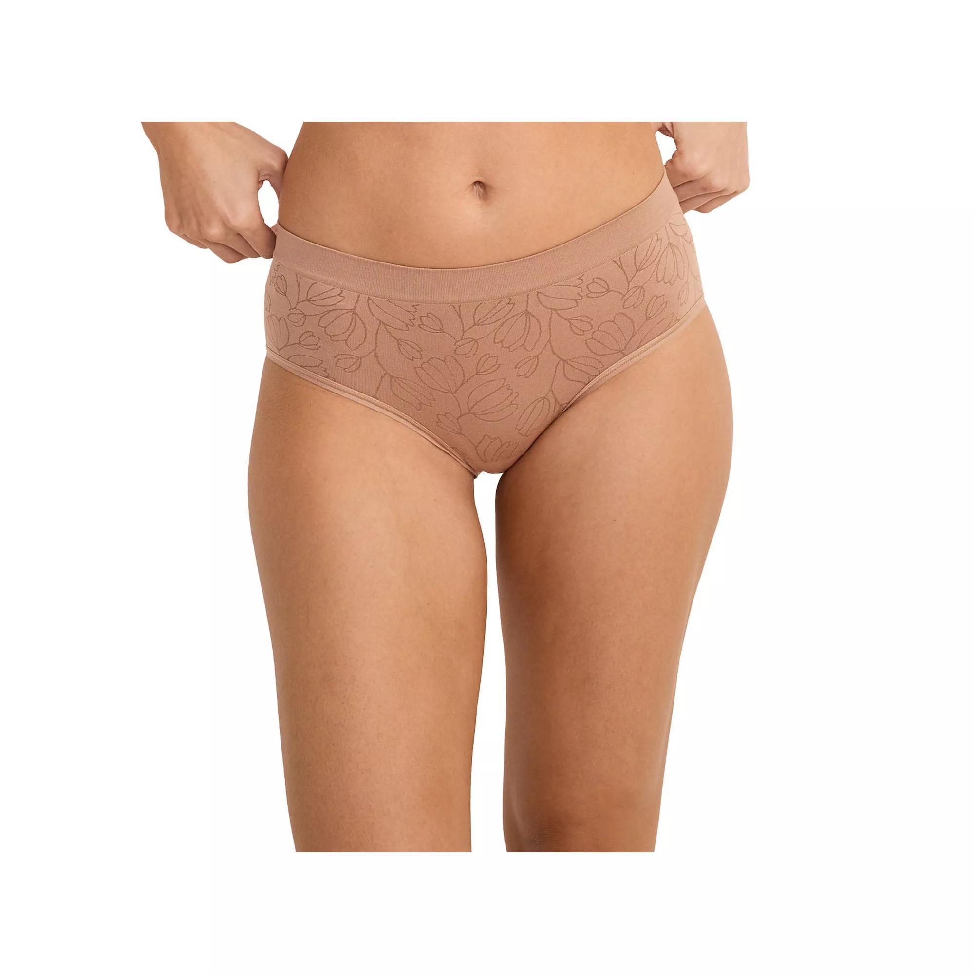 Women's Jockey® Seamfree® Hipster Panty 3787, Size: Large, Brown Floral Product Image
