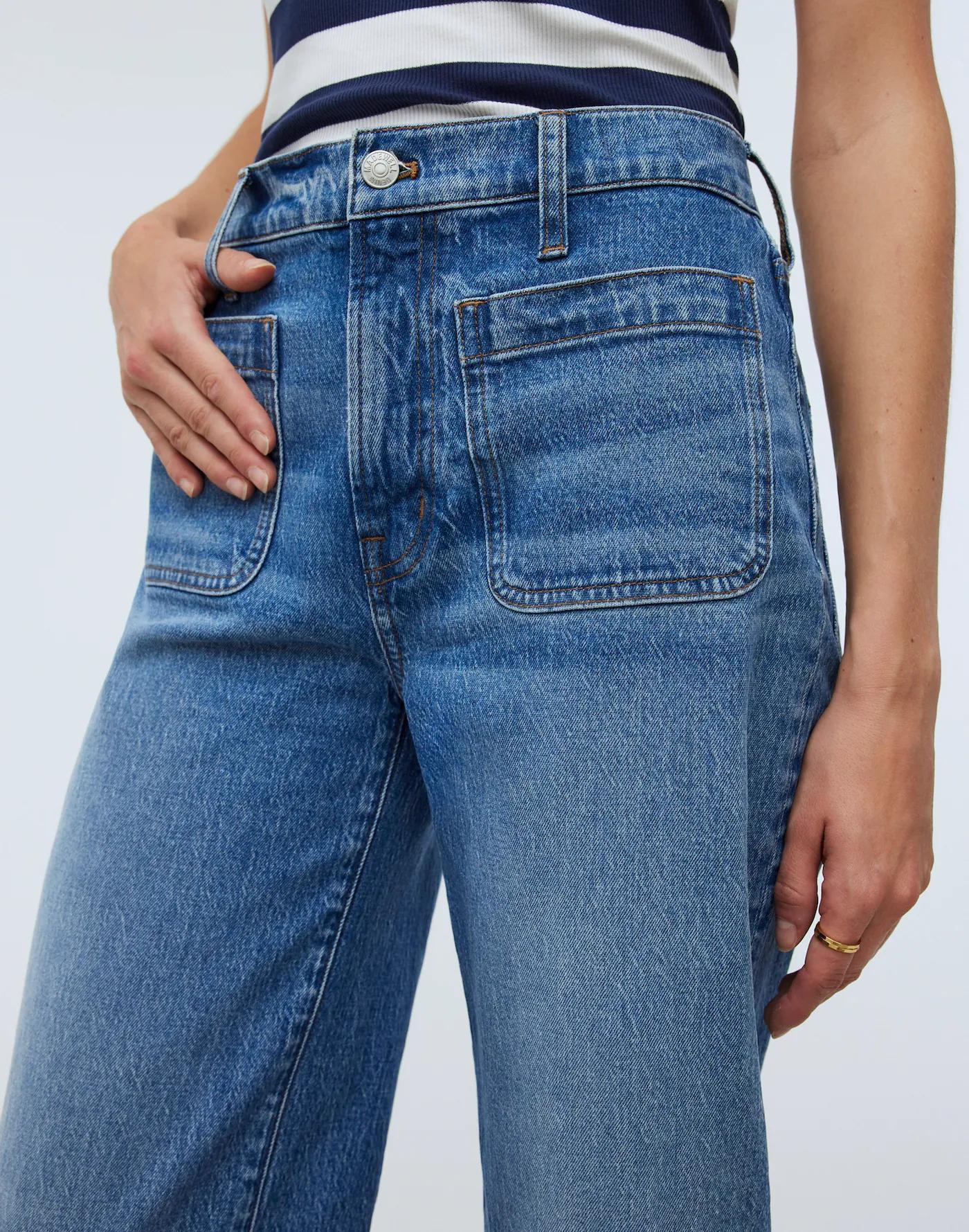 The Emmett Wide-Leg Full Length Jean: Patch Pocket Edition Product Image