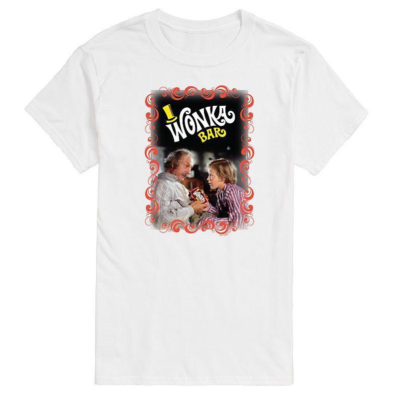 Men's Willy Wonka Charlie Grandpa Joe Graphic Tee, Size: Small, White Product Image