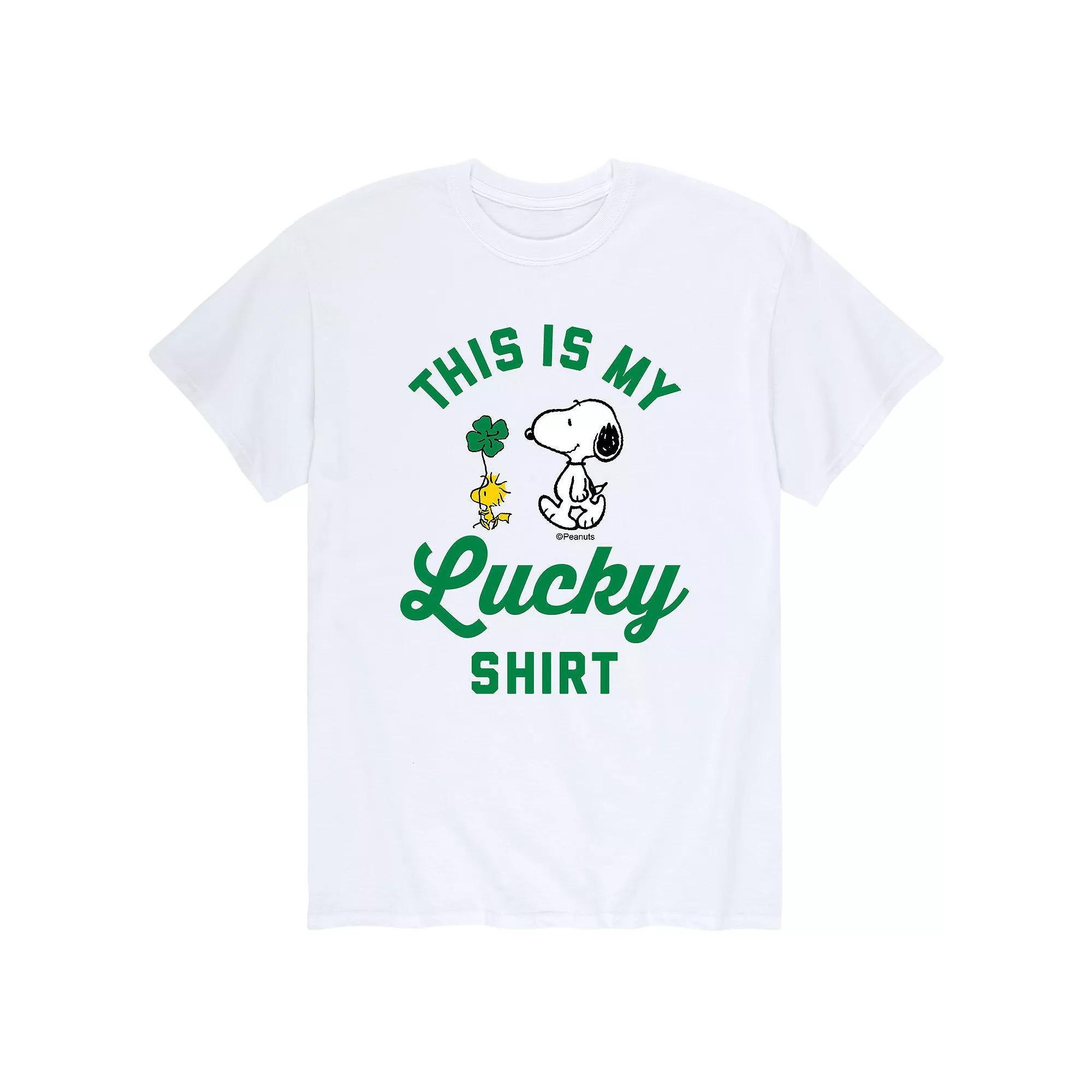 Men's Peanuts Snoopy St. Patrick's Day "This Is My Lucky Shirt" Tee,  Product Image
