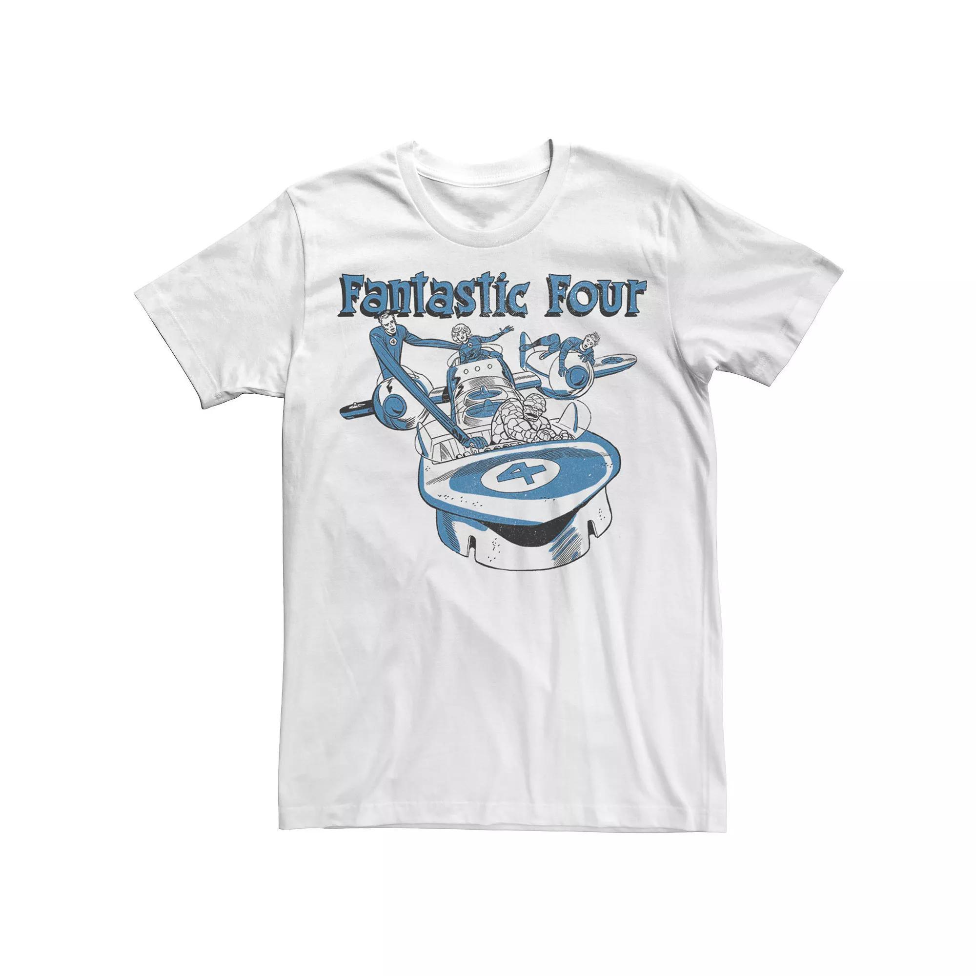 Men's Marvel Fantastic Four Group Shot Fantasticar Tee,  Product Image