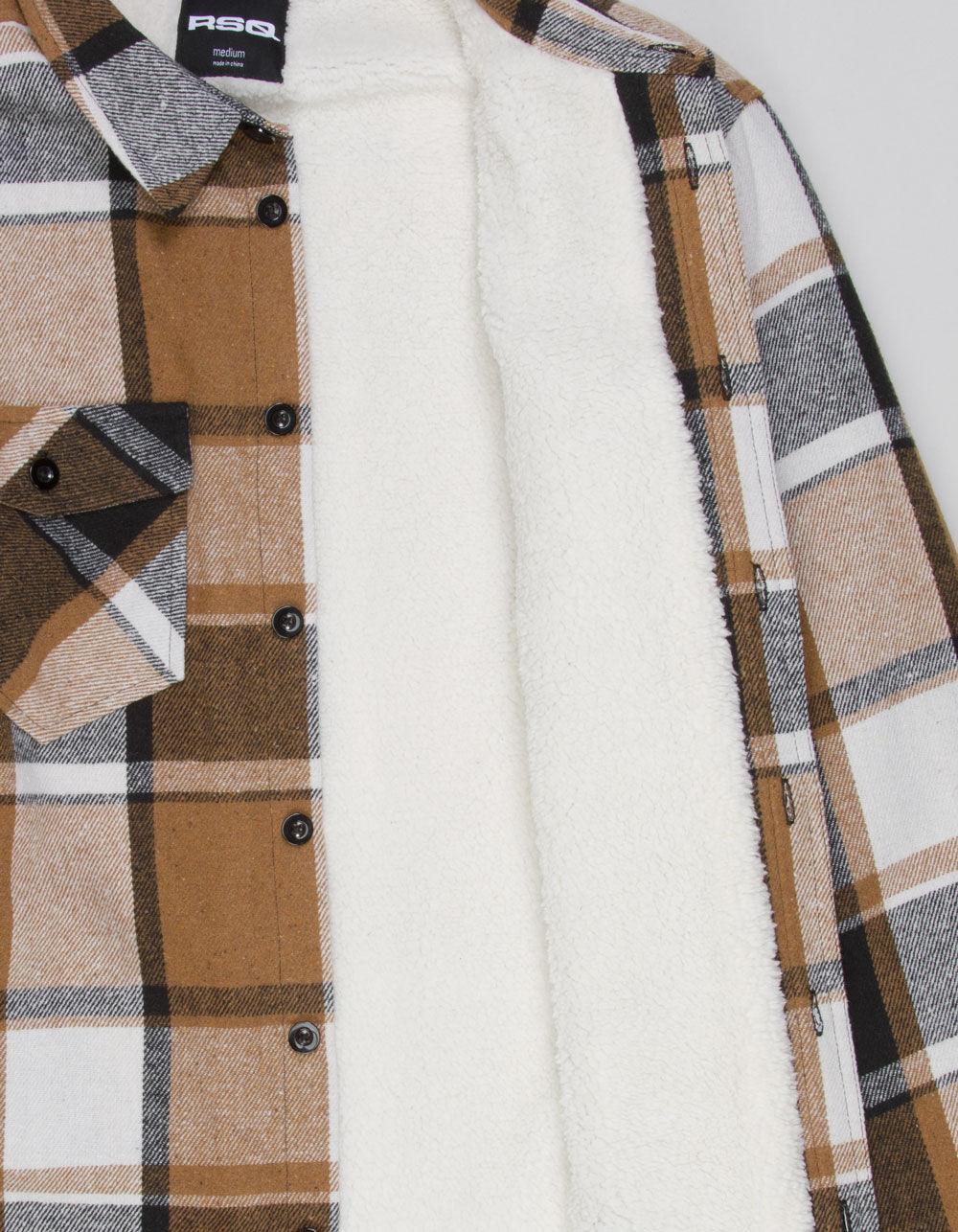 RSQ Mens Plaid Sherpa Jacket Product Image