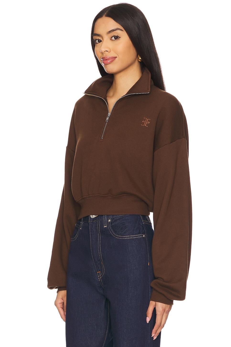 Cropped Half-Zip Sweatshirt Eterne Product Image