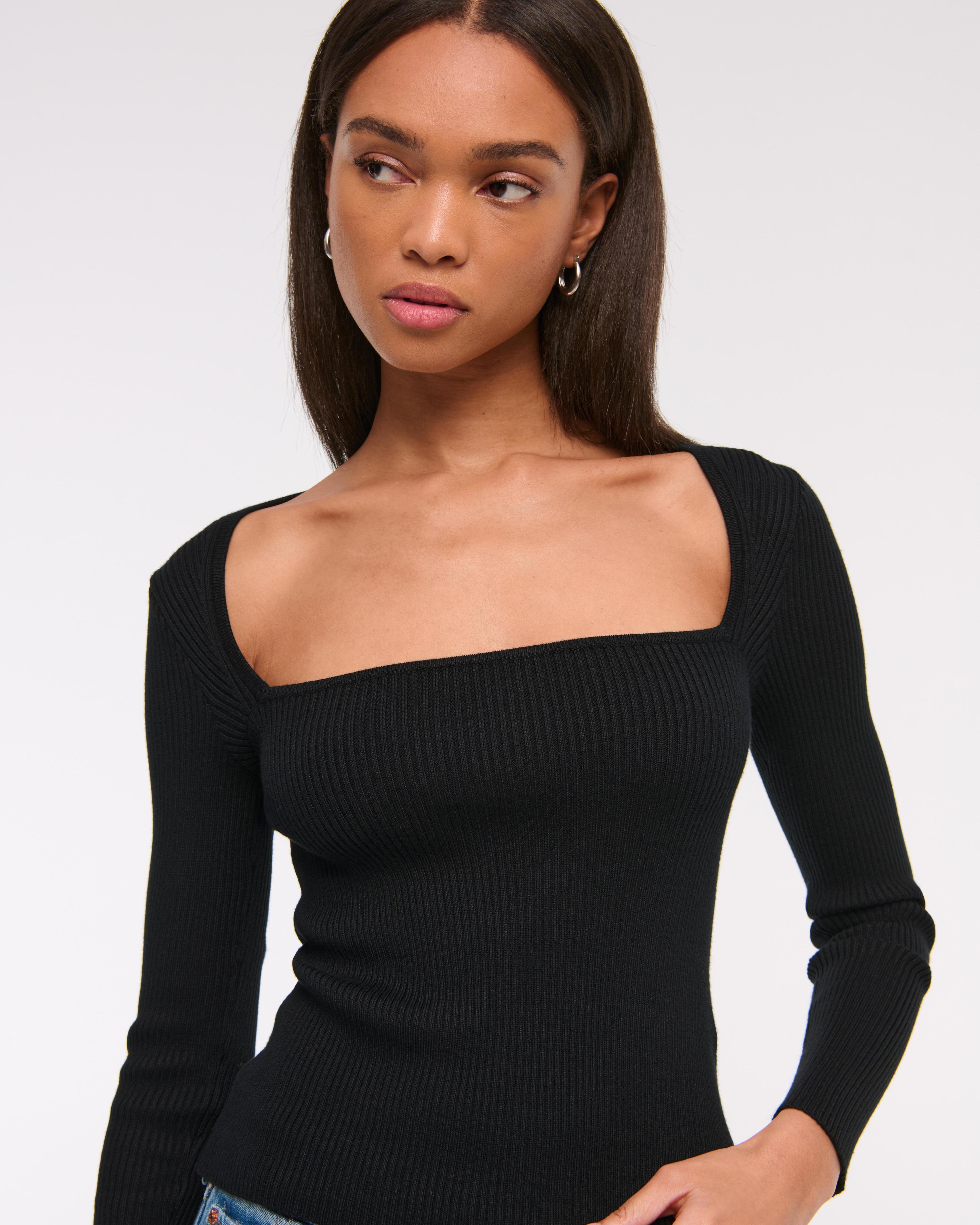 The A&F Ava Long-Sleeve Sweater Top Product Image