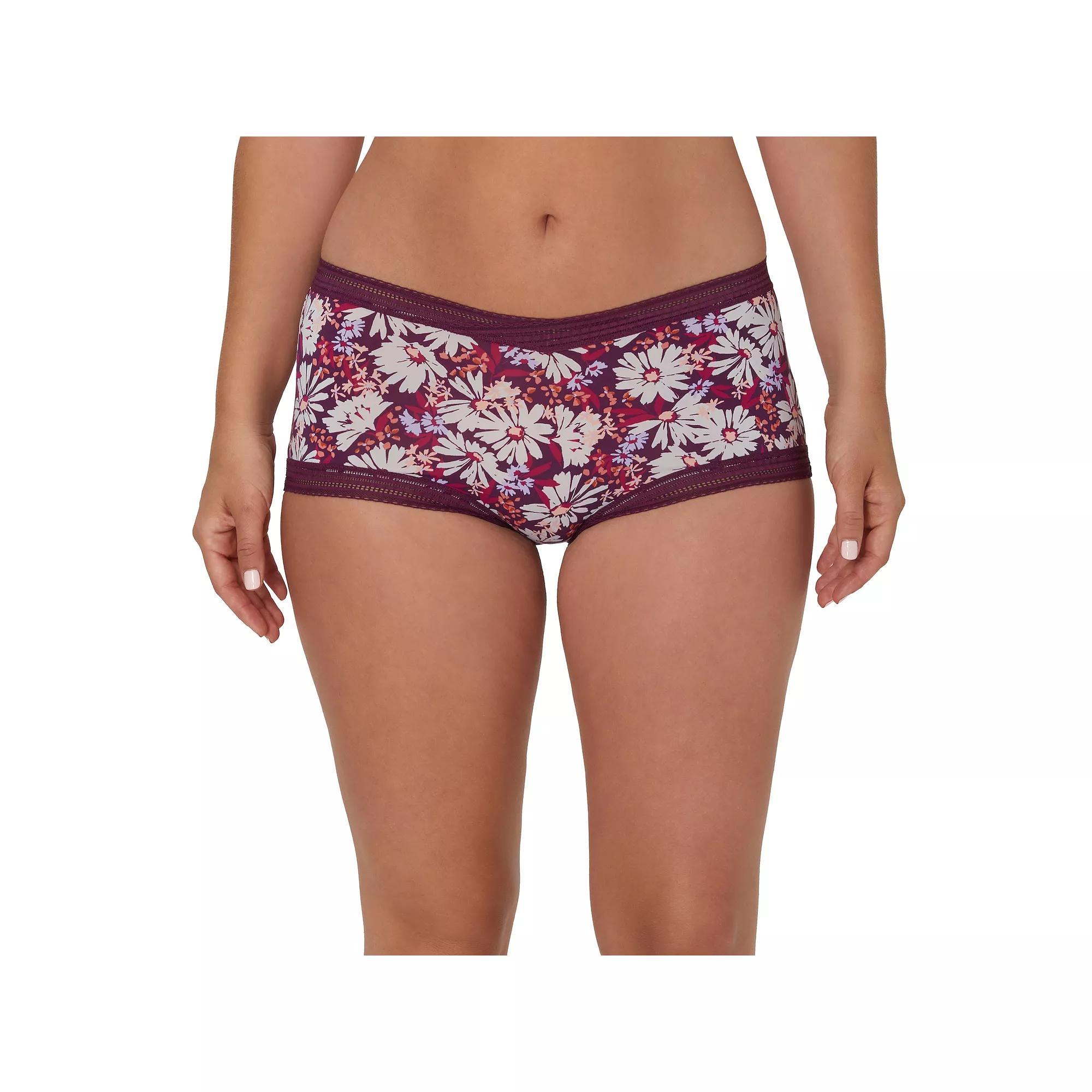 Maidenform Modern Full Coverage Boyshort DMMLBS, Women's, Size: Small, Orchid Daisy Print Product Image