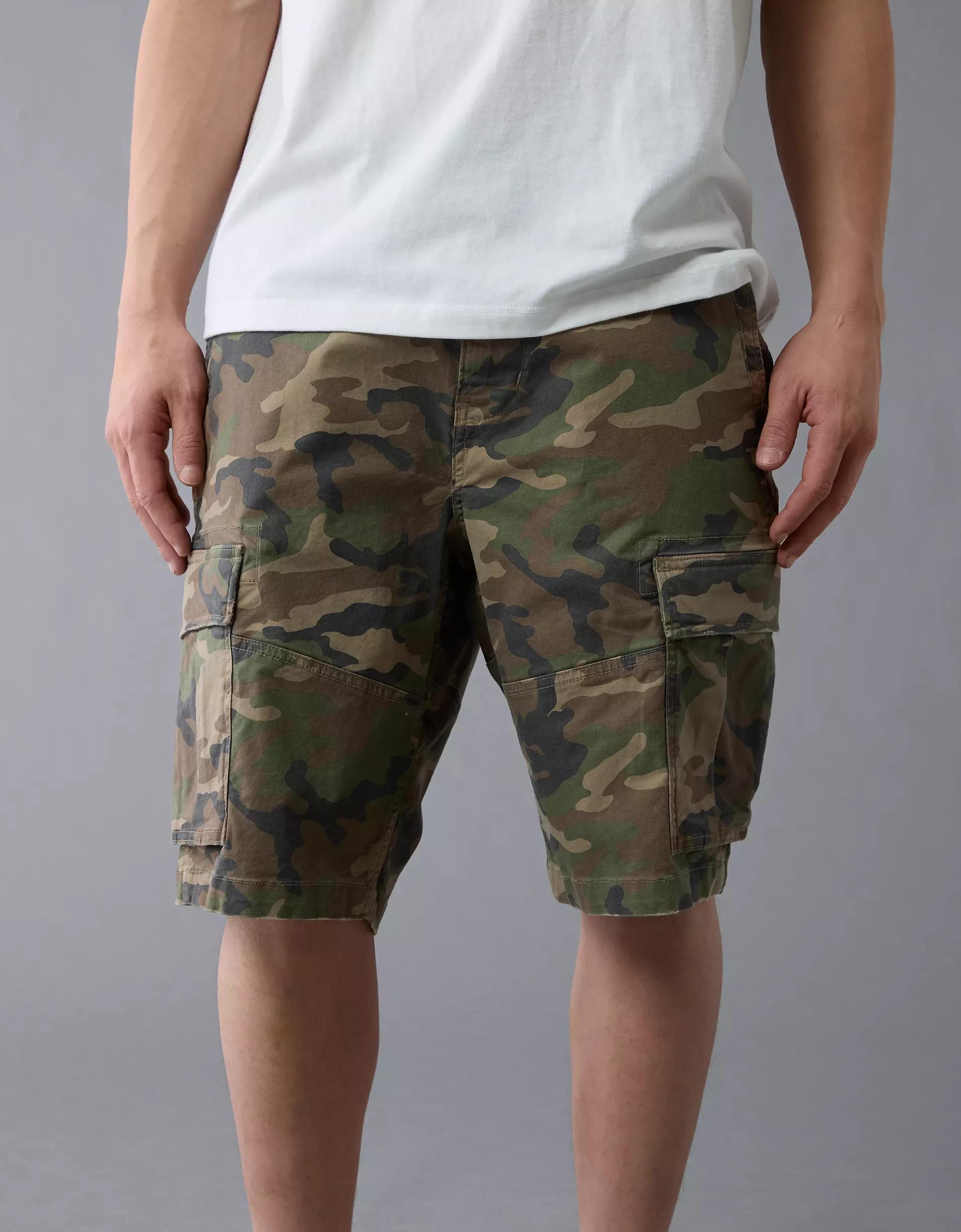 AE 12" Flex Lived-In Camo Cargo Short Product Image