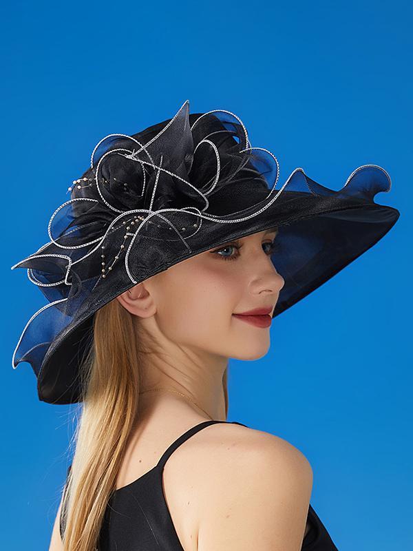 Flower Shape See-Through Split-Joint Sun Hat Product Image