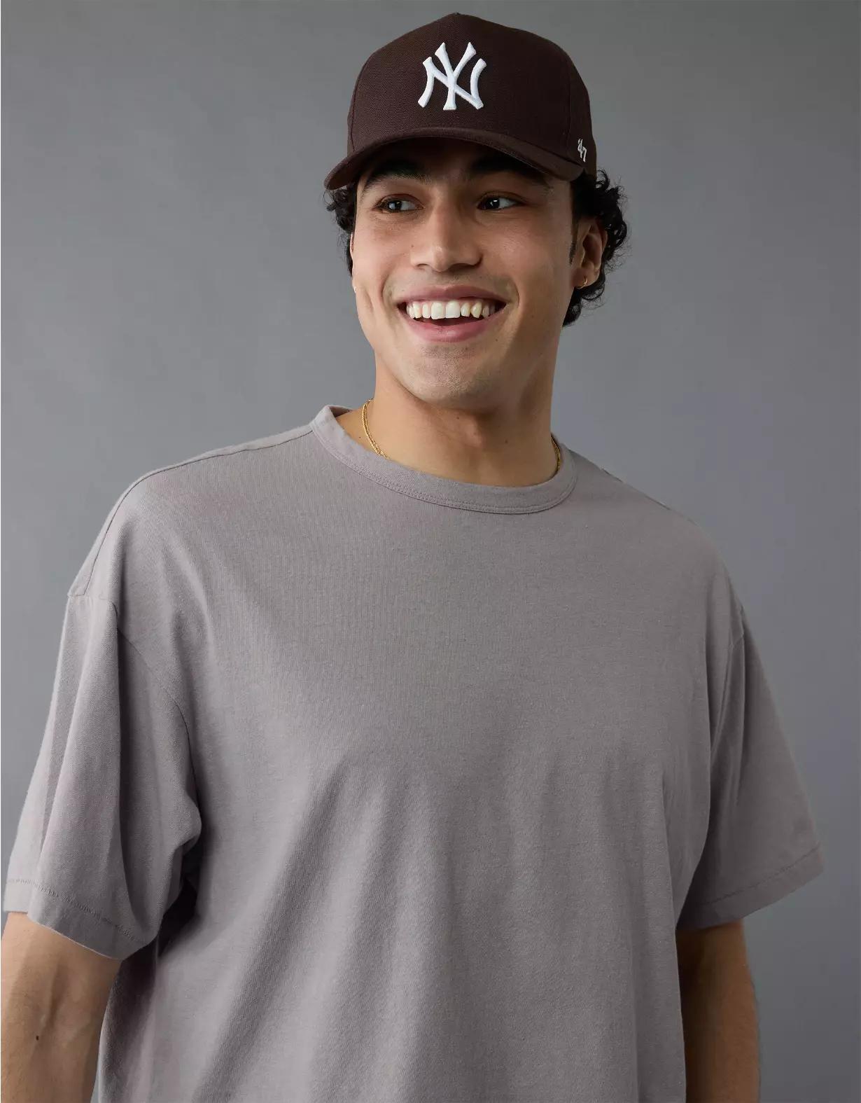 AE Boxy Linen-Blend T-Shirt Product Image