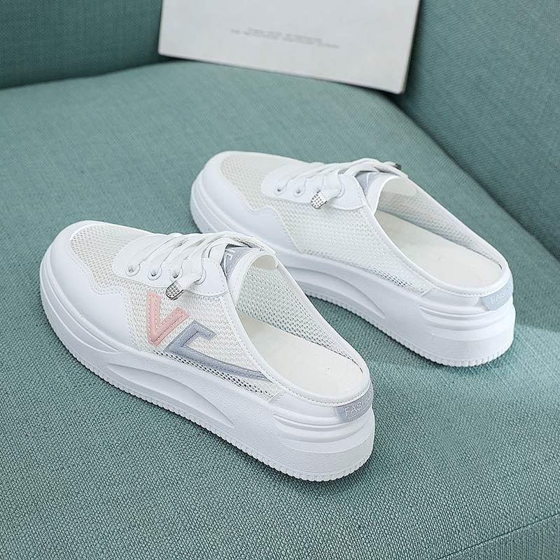 Platform Panel Mesh Sneaker Mules Product Image