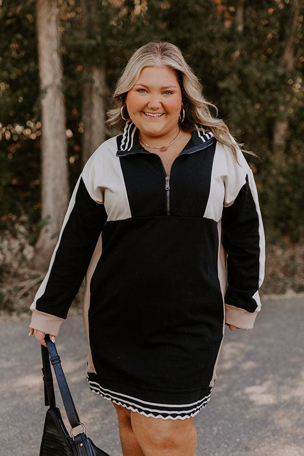 Casual Couture Color Block Mini Dress Curves Product Image