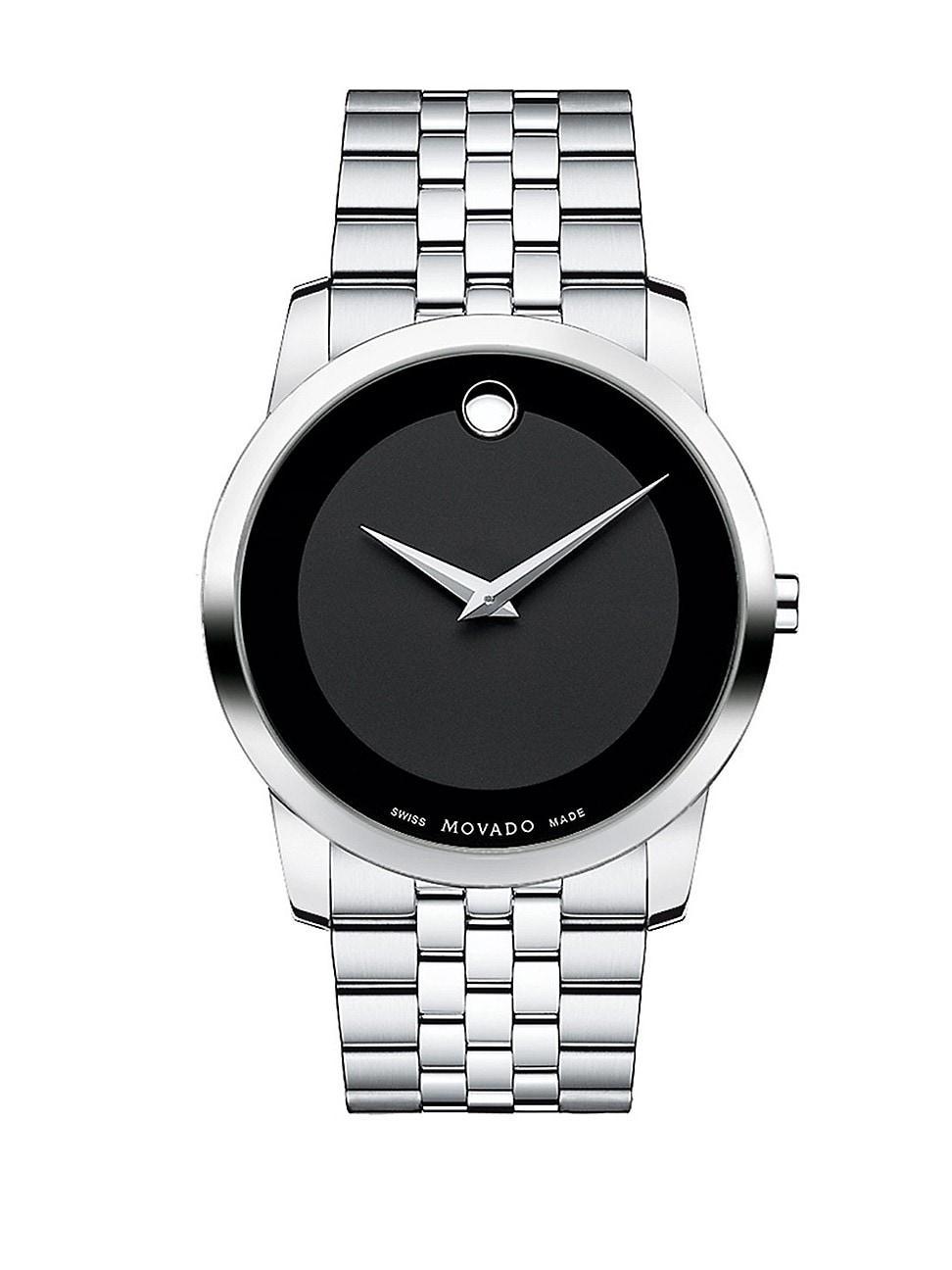 Movado Black Dial Link Bracelet Museum Classic Watch Product Image