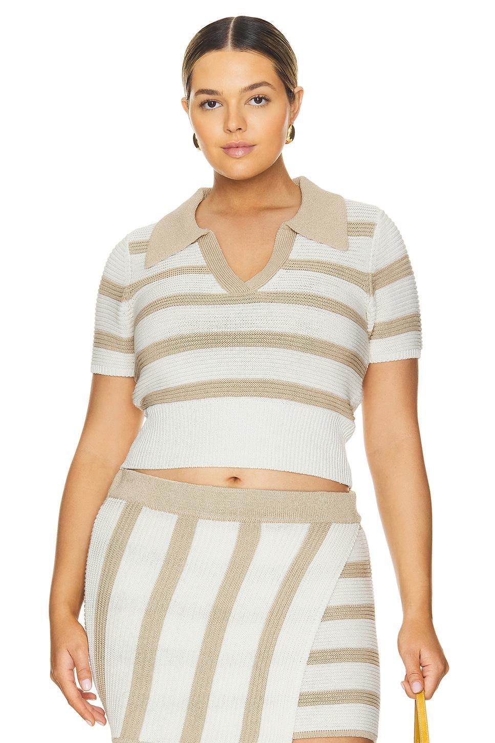 by Marianna Drea Striped Knit Top L'Academie Product Image