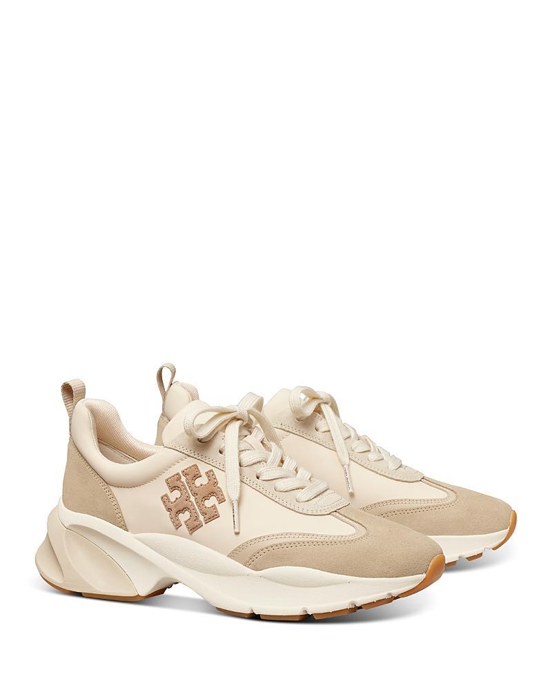 Tory Burch Good Luck Trainer Cream/Black) Women's Shoes Product Image