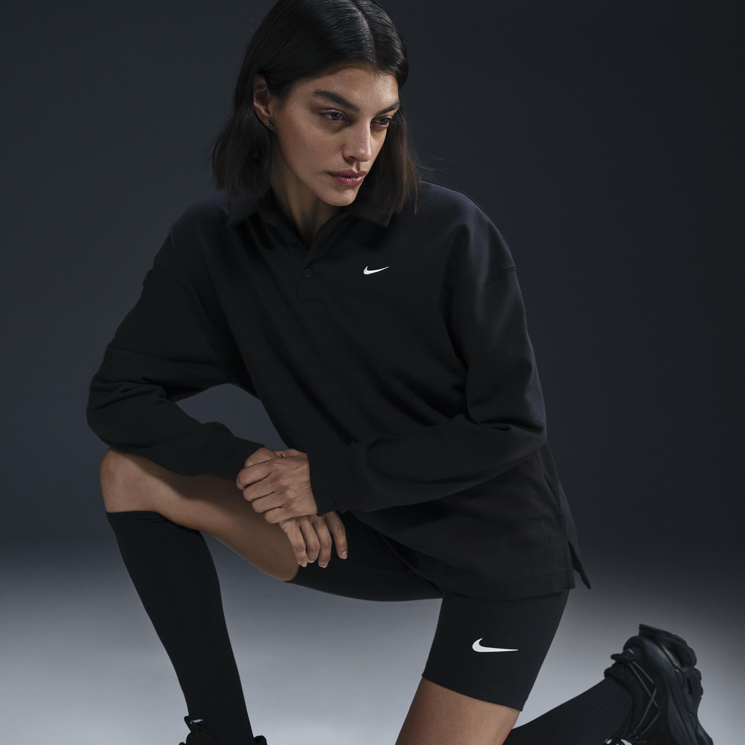 Women's Nike Sportswear Essential Oversized Long-Sleeve Polo Product Image