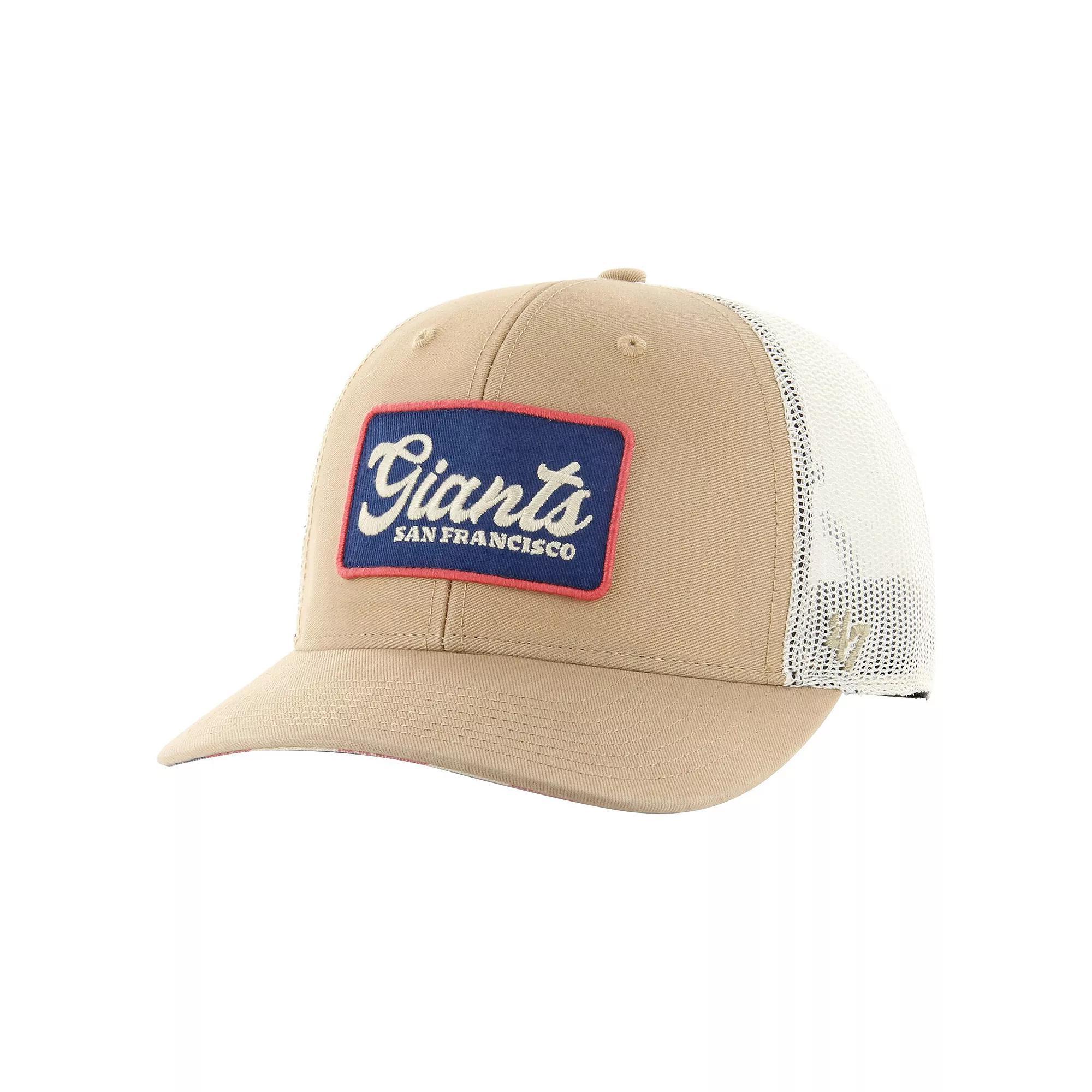 Men's '47 Khaki San Francisco Giants Glory Daze Trucker Adjustable Hat, Beig K Product Image
