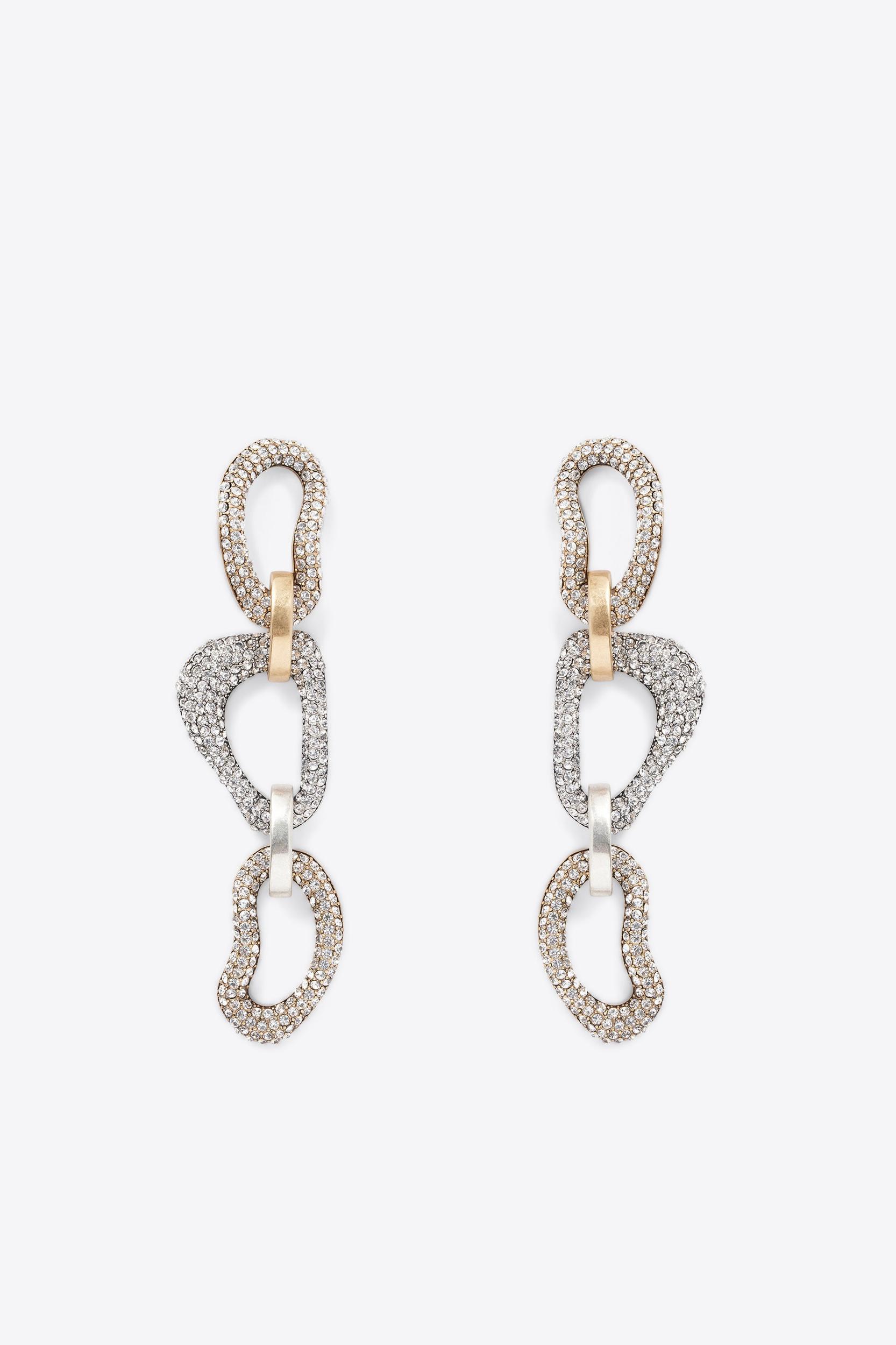 Crystal Link Drop Earrings Product Image
