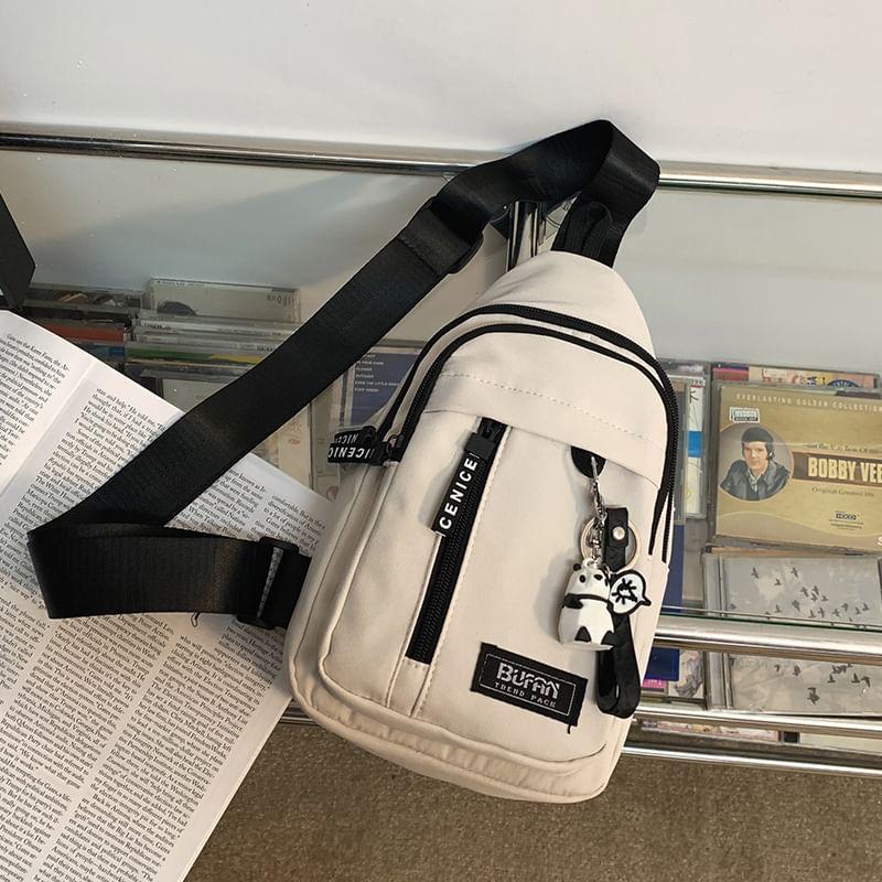 Lightweight Lettering Zip Sling Bag Product Image