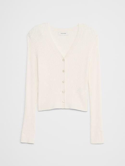 Ribbed Cardigan Sweater Product Image