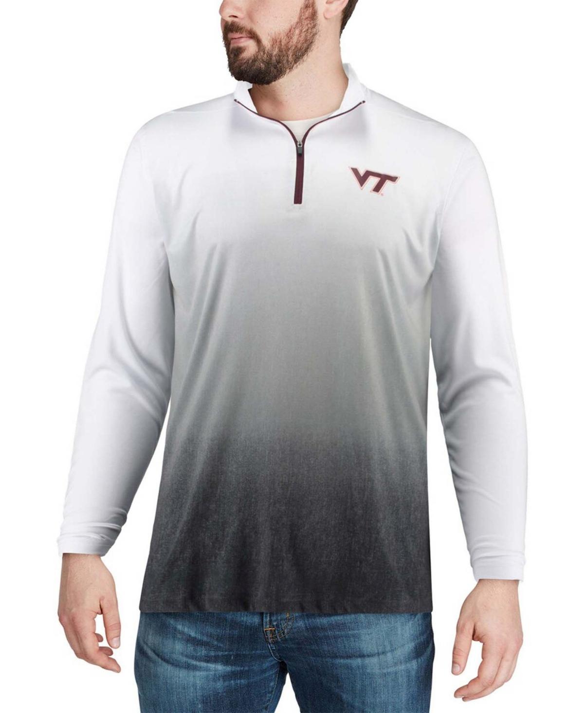 Mens Colosseum Gray Virginia Tech Hokies Magic Team Logo Quarter-Zip Jacket Product Image