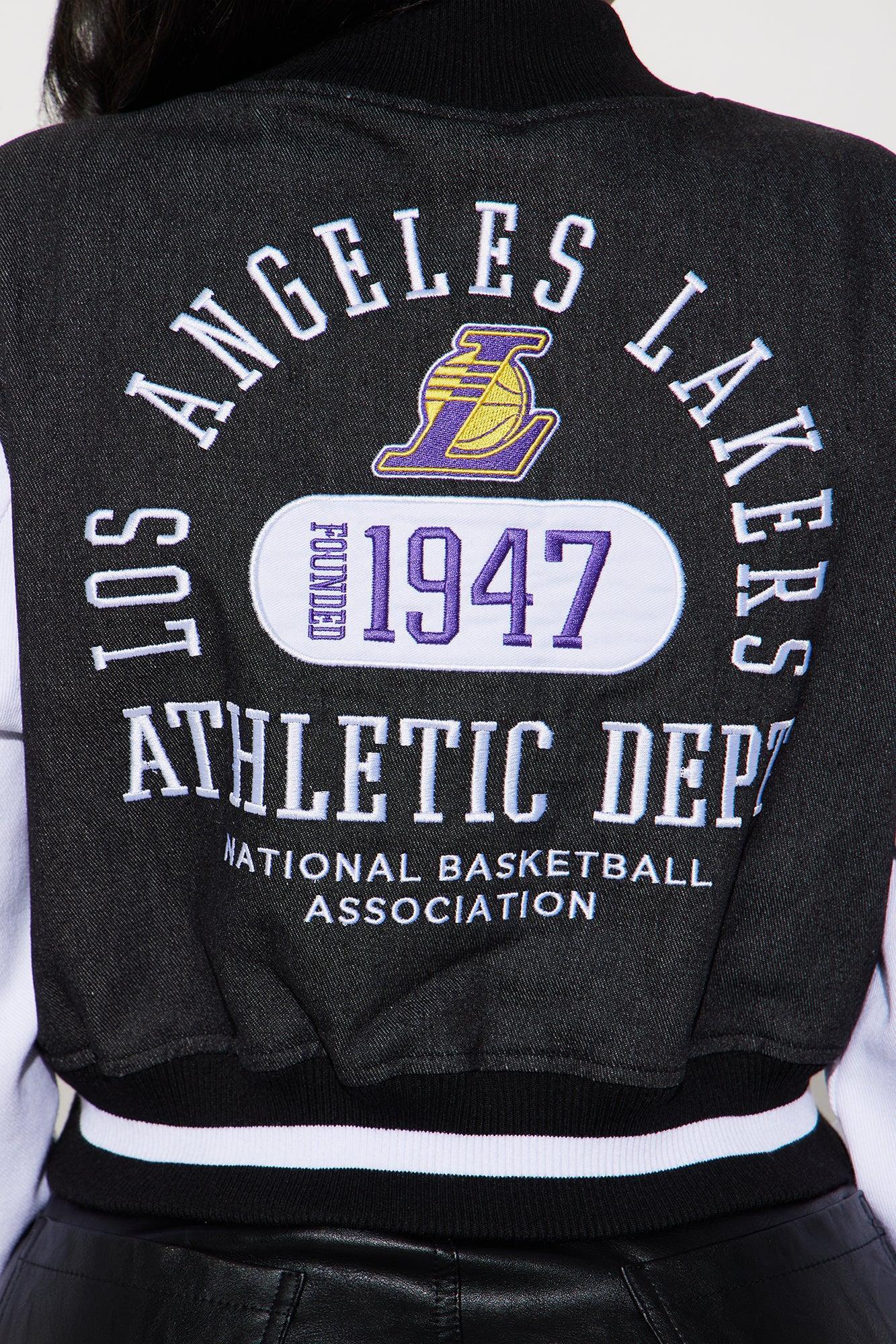 Lakers Home Game Jacket - Black Wash Product Image