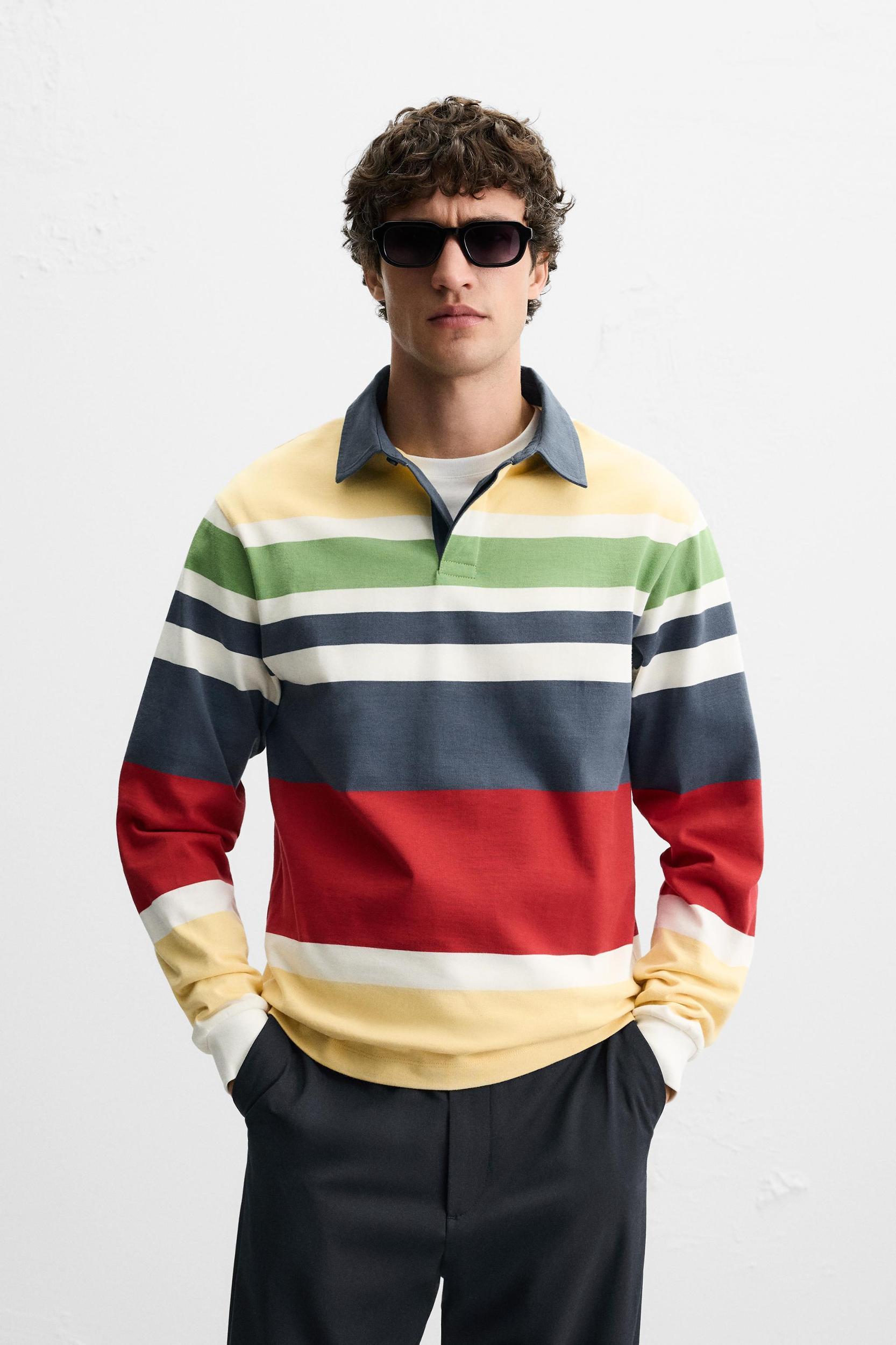 STRIPED POLO SHIRT Product Image