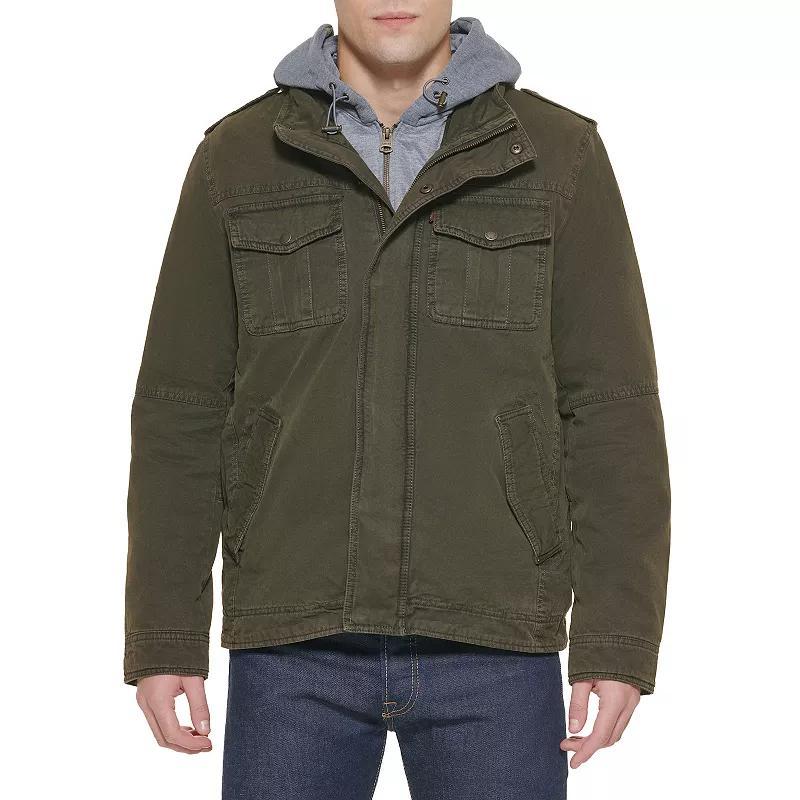 Men's Levi's® Hooded Sherpa Lined Trucker Jacket,  Product Image